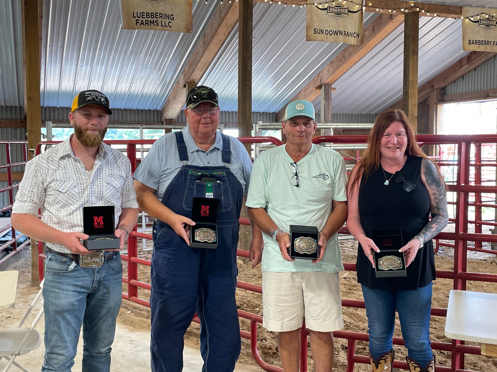 2022 Cheesehead Futurity judges Andrew Shagoury, Hidden Springs Ranch; Dick Lowe, Triple R Ranch; Jay Wachter, Sunhaven Farm; Melissia Bierschenk, MonMel Longhorns