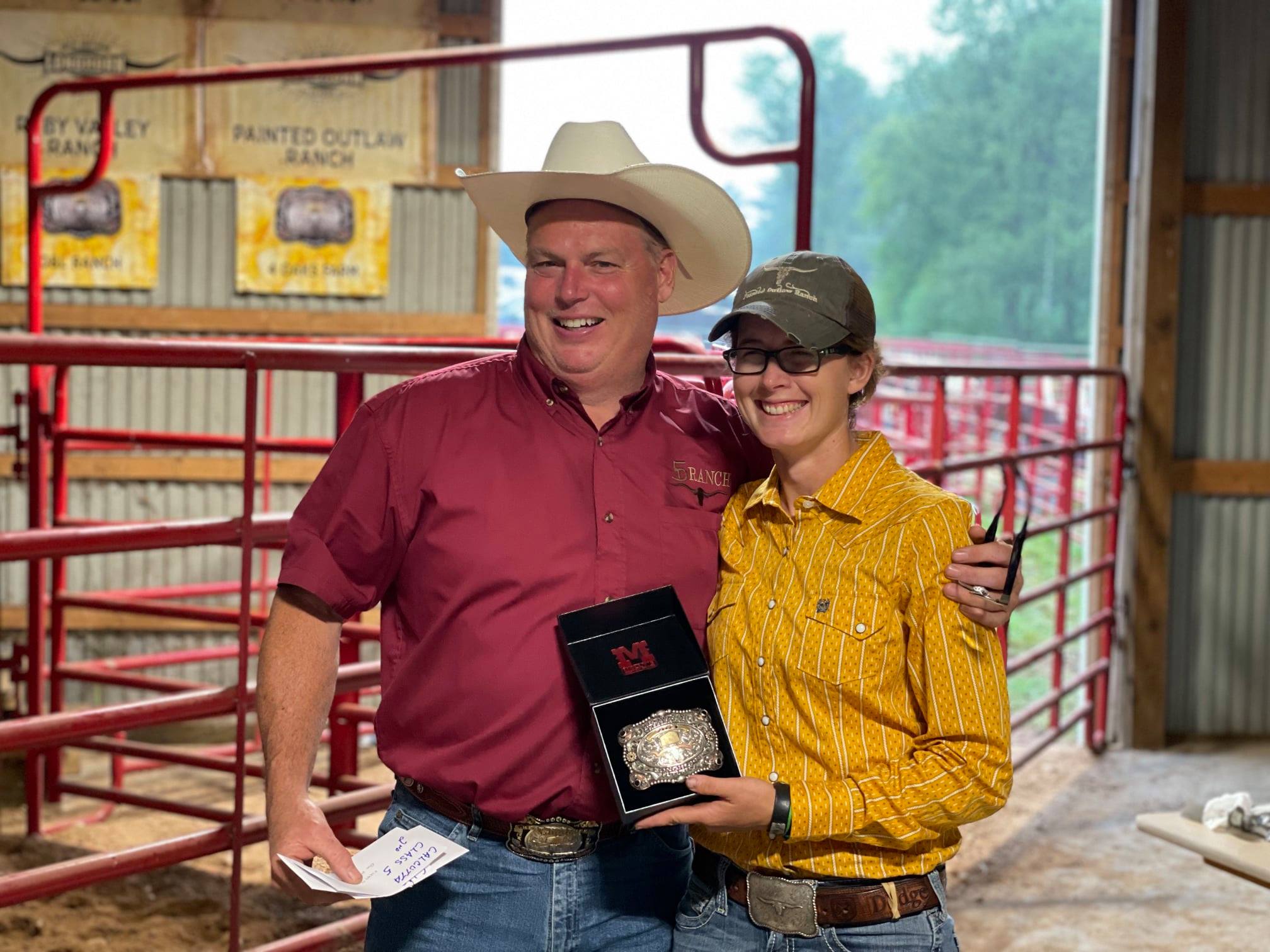 Sale Host, Futurity Class Winner and Hired Hand customer Dan Huntington, 5D Ranch