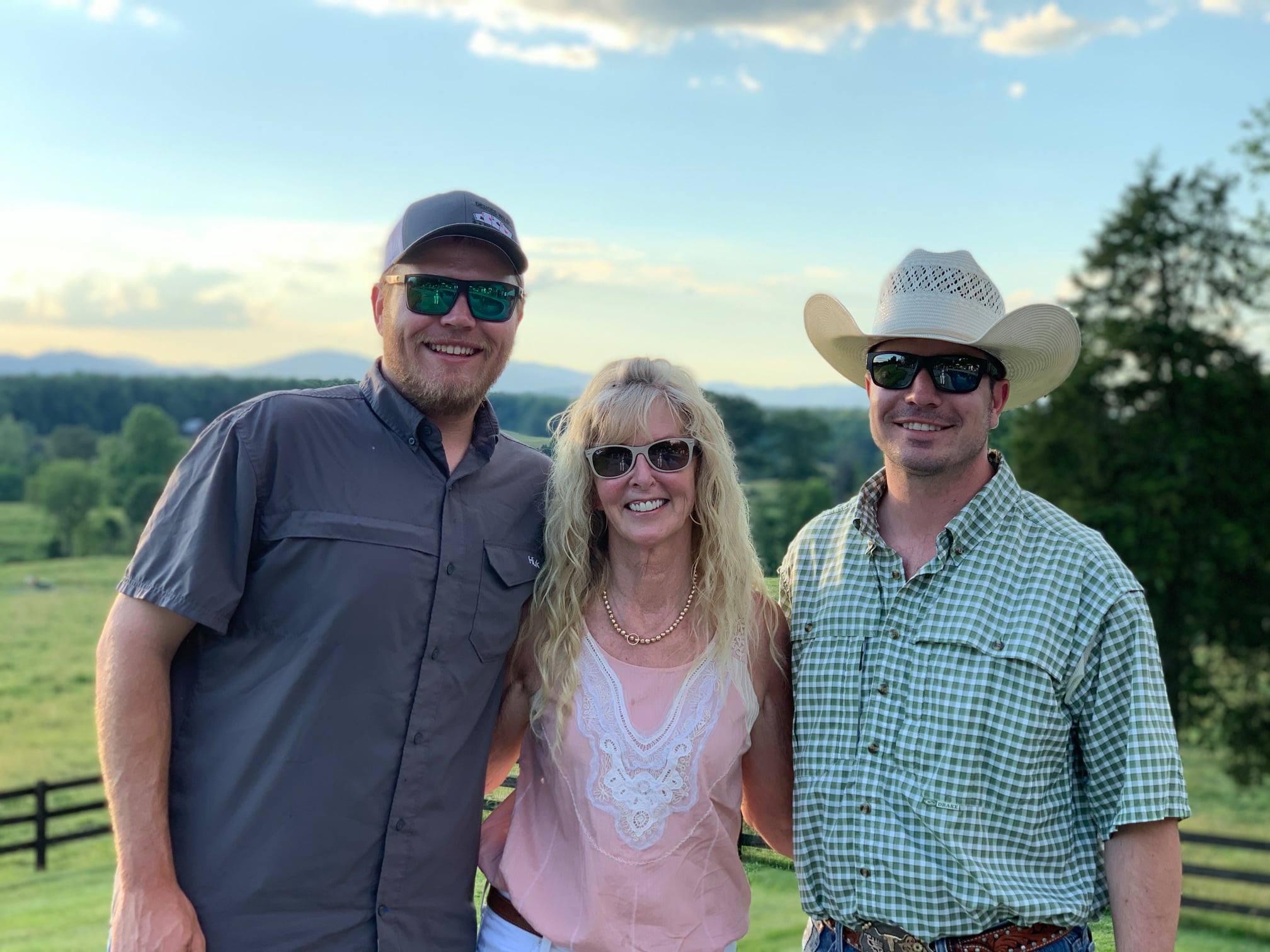Sale Hosts and Hired Hand customers Chase Vasut, Rockin AF Ranch; Ann Gravett, G&G Longhorns and Bear Davidson, G&G Longhorns and Eastwind Cattle