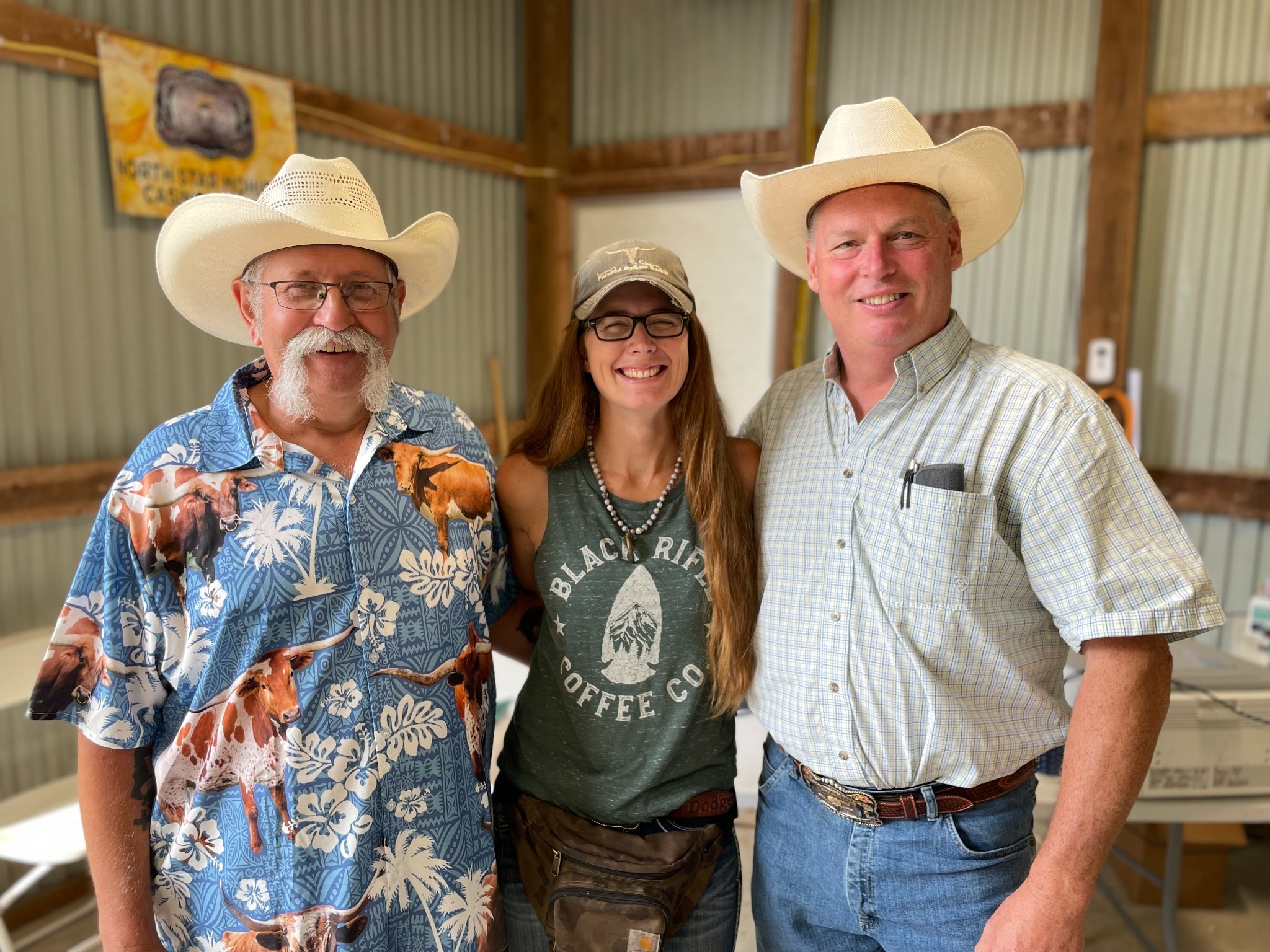 Sale hosts Mike Thiel, Church View Cattle Co.; Ali Mast, Painted Outlaw Ranch; Dan Huntington, 5D Ranch