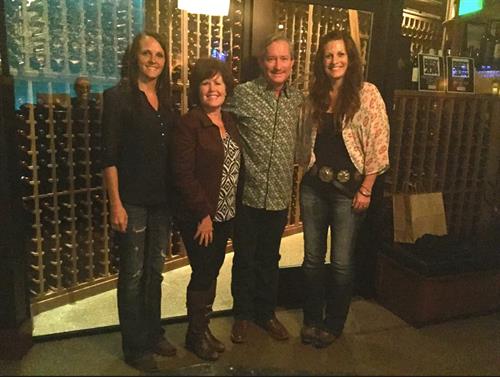 Jaymie and Molly with Danny and Carole Phillips of Diamond P Longhorn Ranch