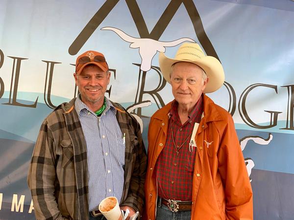 Sale Host and Hired Hand customers Bubba Boiler and John Marshall, Blue Ridge Ranch